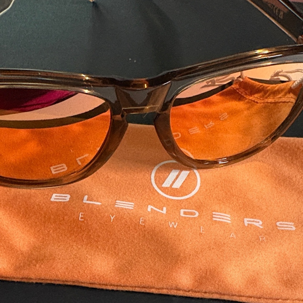 Blenders Eyewear Women's Amber Lens Brown Frame Sunglasses
